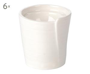 6 Coquetiers porcelaine, blanc - Ø6