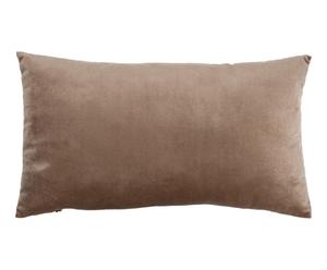 Coussin LANDES velours, taupe - 50*30