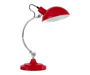 Lampe de bureau chrome, rouge et argenté - H45