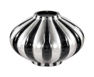 Vase Porcelaine, Noir et argenté - H20