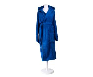 Peignoir coton, bleu marine - XL