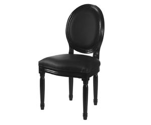 Chaise médaillon, Noir - H96