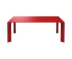 Table extensible  Aluminium, Rouge - L227