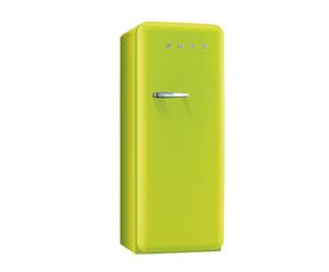 Réfrigérateur – Congélateur inox, vert citron – H151