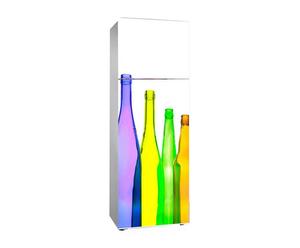 Sticker pour réfrigérateur Bottiglie PVC, Multicolore - 150*70