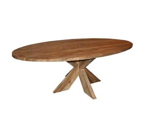 Table ovale ALBERTA bois de teck, naturel - L220