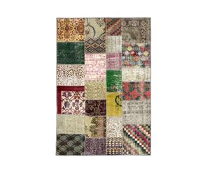 Tapis patchwork persan original PATCHME laine, multicolore - 245*168
