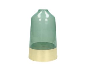 Vase BEL, vert et doré - H17
