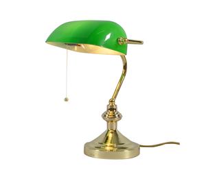 Lampe de notaire IMRE, vert et doré - H35