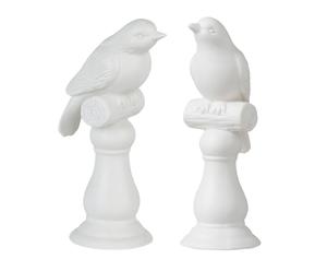 2 Statuettes Oiseaux - porcelaine
