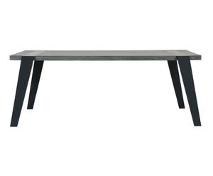 Table Stol teck et acacia, Gris et noir - L130