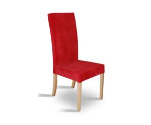 Chaise, Rouge et Naturel -L 46