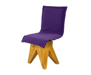 Chaise épicéa et feutre, Naturel et violet - L45