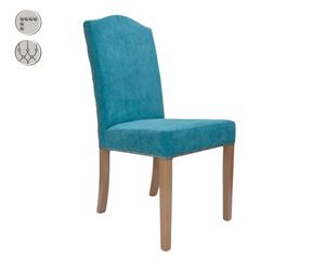 Chaise SIMPLE, turquoise et naturel - L47