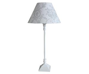 Lampada da tavolo in legno e paralume in lino Grey - H 50 cm