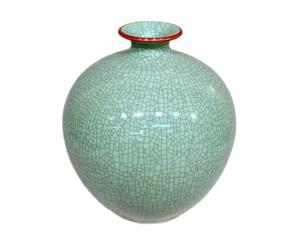 Vaso in porcellana Celadon verde - 36X30 cm