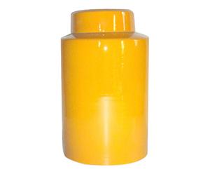 Vaso in porcellana rotondo Jar giallo - 33X20 cm
