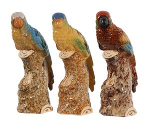 Set di 3 statuine decorative in argilla Papageinen - 15X30X13 cm