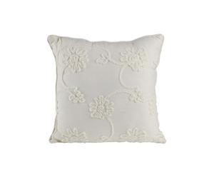 cuscino quadrato in misto cotone elian bianco - 45x45 cm