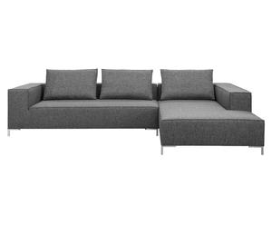 divano angolare Leon grigio lato sinistro - 62x178x100 cm