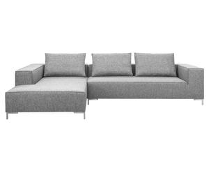 divano angolare Leon grigio chiaro lato destro - 62x178x100 cm