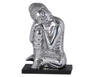 Statua del Buddha in metallo e legno - 20x10x29 cm