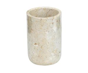 portaposate in marmo varazze crema - d 13/H 19 cm