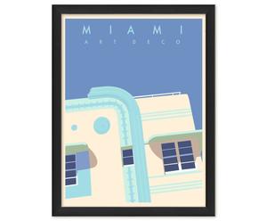 stampa Art déco su carta Miami - 30x40 cm