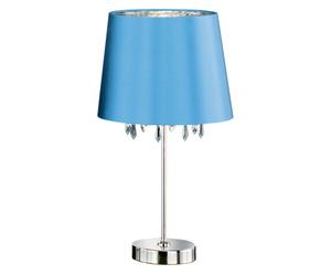 Lampada da tavolo in metallo e tessuto Viso - H 45 cm