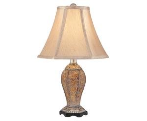 Lampada da tavolo in ferro battuto classic beige - 44x28 cm