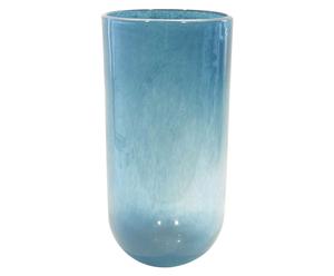 Vaso in vetro soffiato ADA blu - H 50 cm