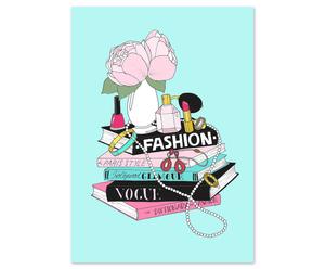 poster su carta satinata Fashion Book Stack - 50x70 cm