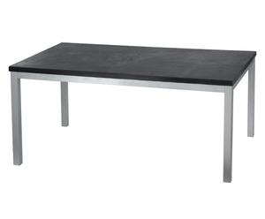 tavolo da giardino in alluminio e top in polystone MACKAY - 180x90x77 cm
