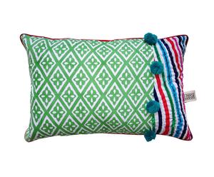Cuscino in cotone verde malva - 30x50 cm