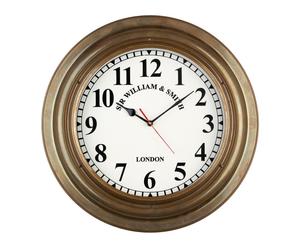 orologio da parete in ferro london color ottone - 43x43x5 cm
