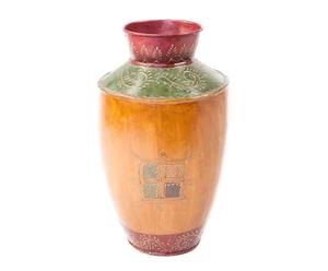 vaso decorativo in ferro multicolor - 41x20 cm