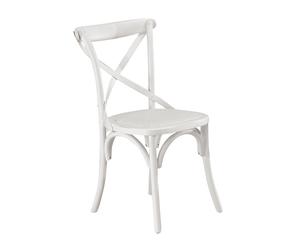 sedia rustica in legno Cherry bianco - 87x50x57 cm