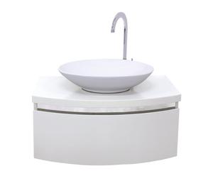 mobile bagno con lavabo in mdf bianco chloe - 75x52x50 cm