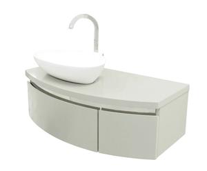 mobile bagno in mdf grigio brigitte - 105x53x50 cm