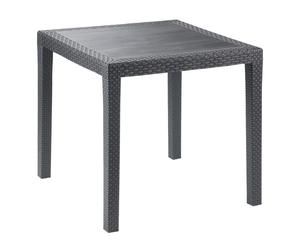 tavolo da giardino in resina antracite - 79x72x79 cm