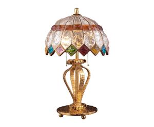 Lampada da tavolo in vetro di murano e ferro color - d 35 cm
