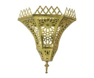 Lampada da muro in ottone oro - 25x29x11 cm