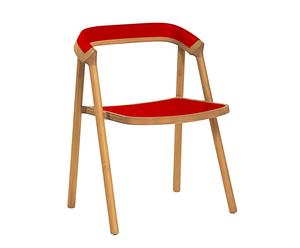 Sedia in legno di quercia rosso Carbon Coen - 61x55x76 cm