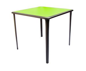 Tavolino da centro in legno massiccio verde Trestle - 85x85x75 cm