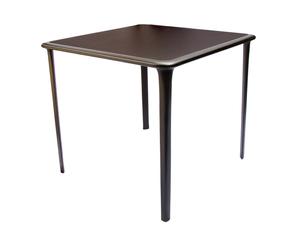 Tavolino da centro in legno massiccio cioccolato Trestle - 85x85x75 cm
