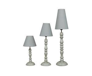 set di 3 lampade da tavolo edelweiss