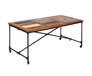 Tavolo in metallo e legno di mango COFFEE