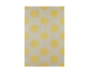 tappeto in lana dot giallo/bianco - 244x152 cm