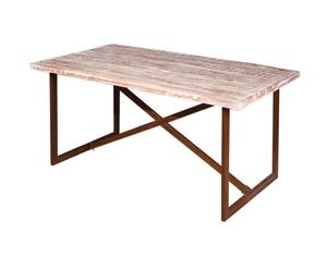 Tavolo con struttura in metallo e ripiano in mango Lively - 160x90x76 cm
