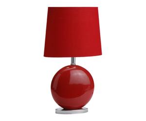 Lampe à poser Céramique, Blanc et Rouge - H54